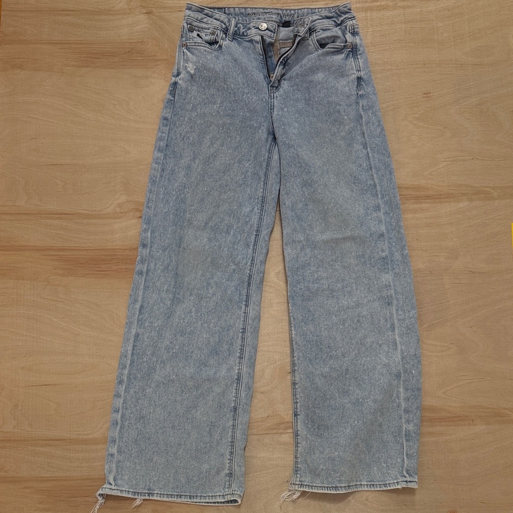 American Eagle High Rise Baggy Wide Leg Jeans